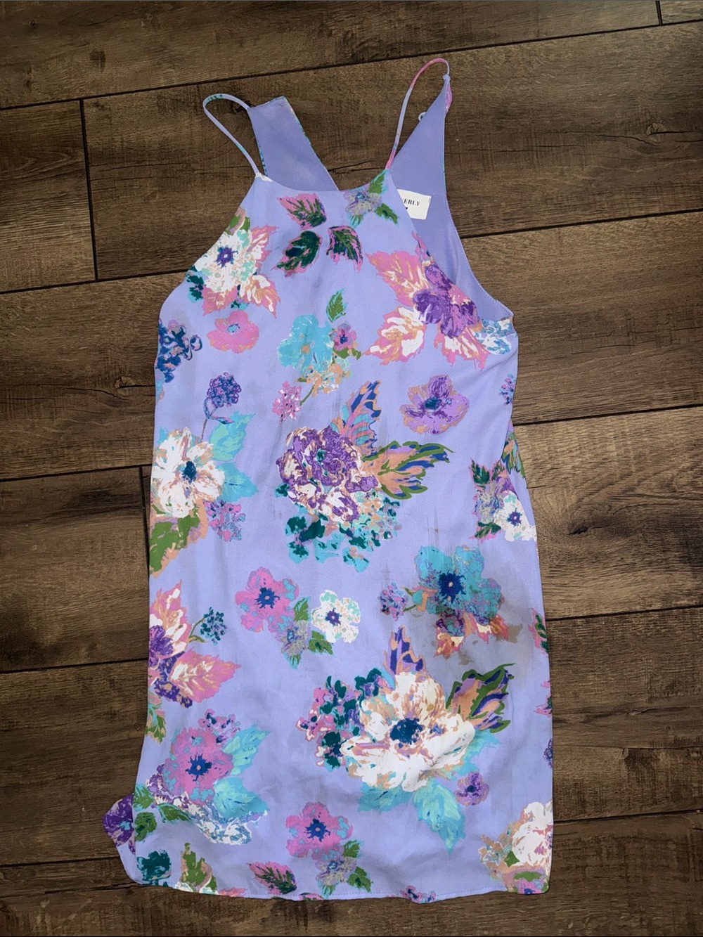 Floral Lavender Halter Dress